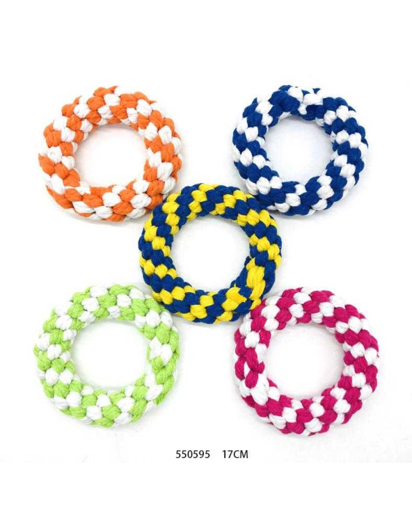 Παιχνίδι σκύλου κρίκος σχοινί - 17cm - 12pcs