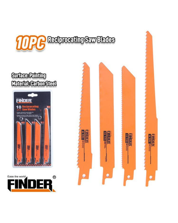 Σετ ανταλλακτικές λεπίδες σπαθόσεγας - 10pcs - Finder