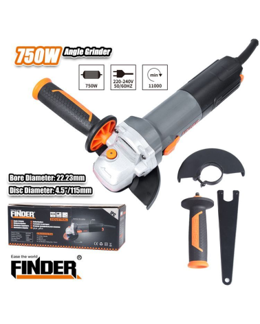 Γωνιακός τροχός - 750W - Finder - 115