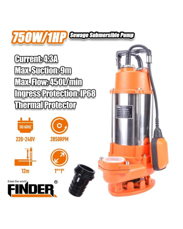 Υποβρύχια αντλία - 750W - 1HP - Finder