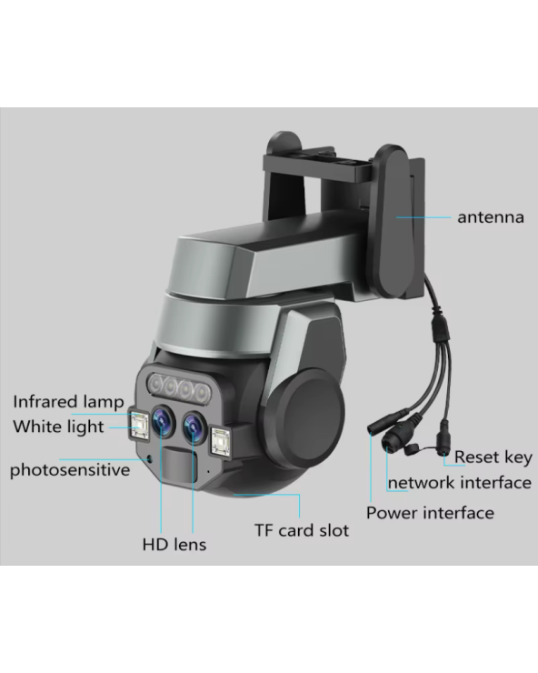 Κάμερα ασφαλείας IP - Dual - Security Camera - 10X-CM-Q0802