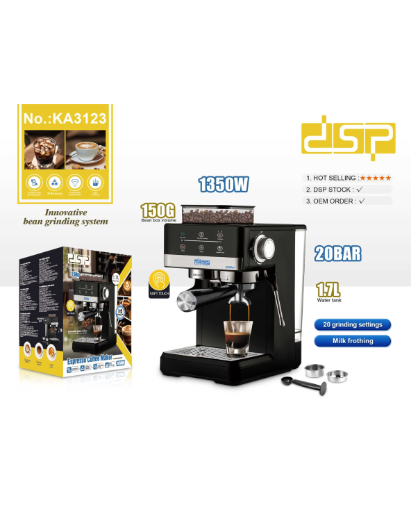 Μηχανή Espresso με μύλο - KA3123 - DSP