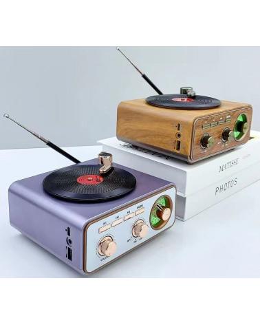 Επαναφορτιζόμενο ραδιόφωνο Retro - M1217BT - 112172 - Purple