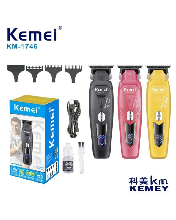 Κουρευτική μηχανή & trimmer - KM-1746 - Kemei - Black
