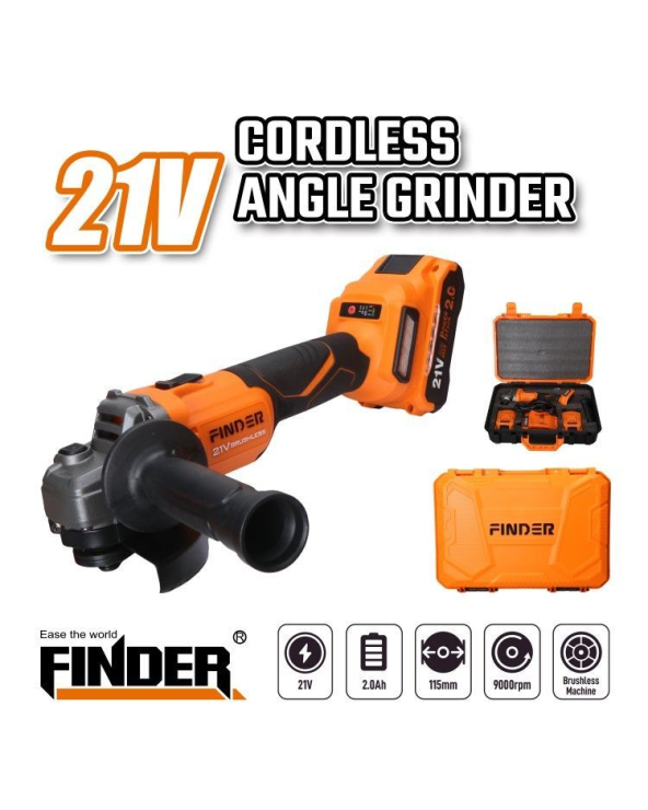 Επαναφορτιζόμενος γωνιακός τρόχος - 21V - Finder