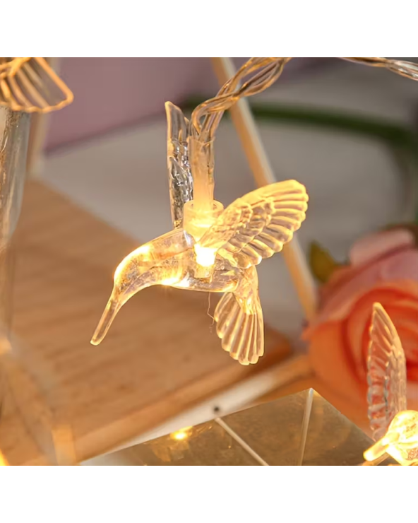 Ηλιακή γιρλάντα φωτισμού LED - String Bird - 5m+1m - 20D - 152875 - Warm White