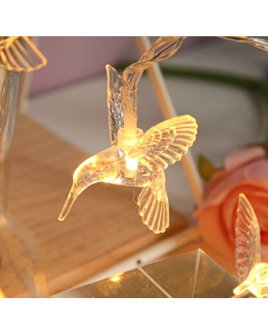 Ηλιακή γιρλάντα φωτισμού LED - String Bird - 5m+1m - 20D - 152875 - Warm White