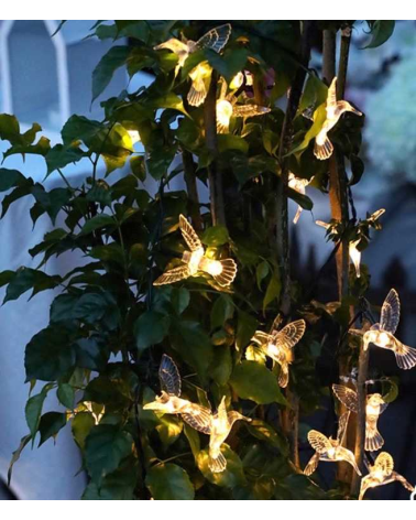 Ηλιακή γιρλάντα φωτισμού LED - String Bird - 5m+1m - 20D - 152875 - Warm White