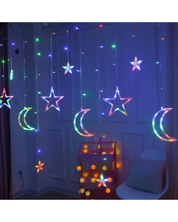 Χριστουγεννιάτικα φώτα LED - Κουρτίνα - 3m/10 - 272316 - RGB