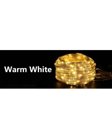 Χριστουγεννιάτικα φώτα LED με επένδυση - 10m/100LED - Warm White