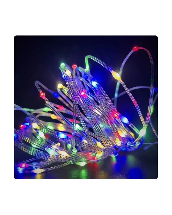 Χριστουγεννιάτικα φώτα LED με επένδυση - 20m/200LED - RGB