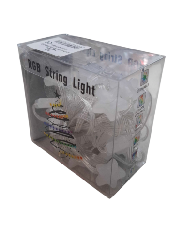 Χριστουγεννιάτικα φώτα LED RGB με USB - Stars - 5m - 33L