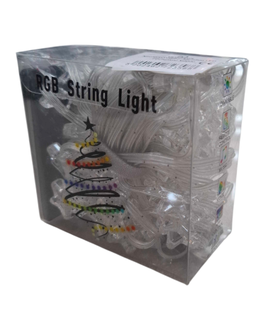 Χριστουγεννιάτικα φώτα LED RGB με USB - Stars - 10m - 66L