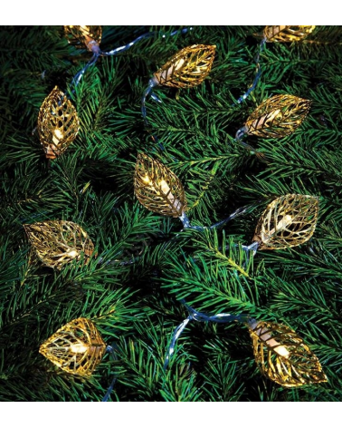 Χριστουγεννιάτικα φωτάκια LED μπαταρίας - Leaves - 3m/20LED