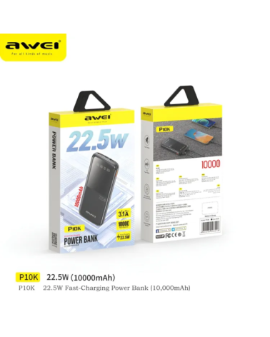 Powerbank - P10K - 10.000mah - 22.5W - AWEI