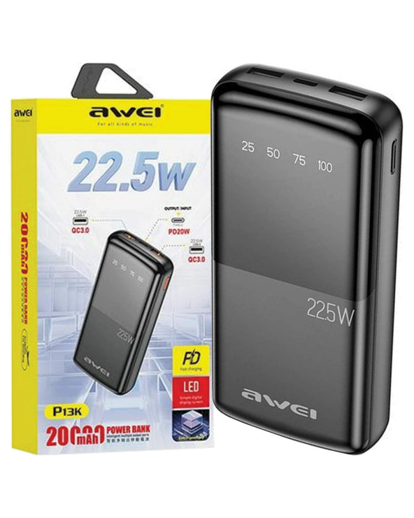 Powerbank - P13K - 20.000mah - 22.5W - AWEI