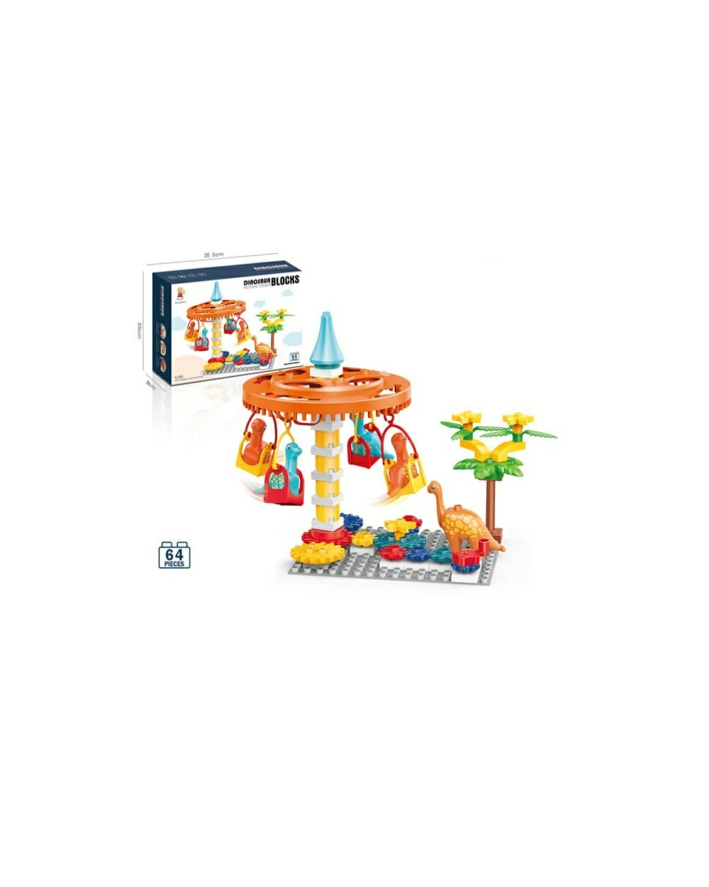 Παιχνίδι DIY - Λούνα παρκ με δεινοσαυράκια - 222-B103