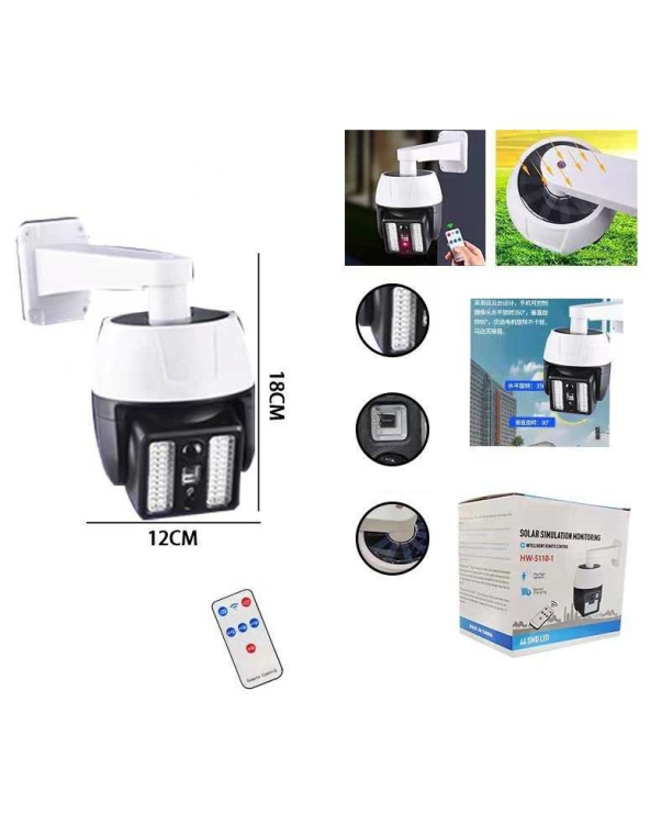 Ηλιακός προβολέας LED με αισθητήρα κίνησης & Dummy Camera - 5118-2