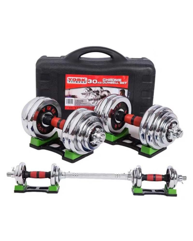Σετ αλτήρες γυμναστικής με μπάρα - 30kg