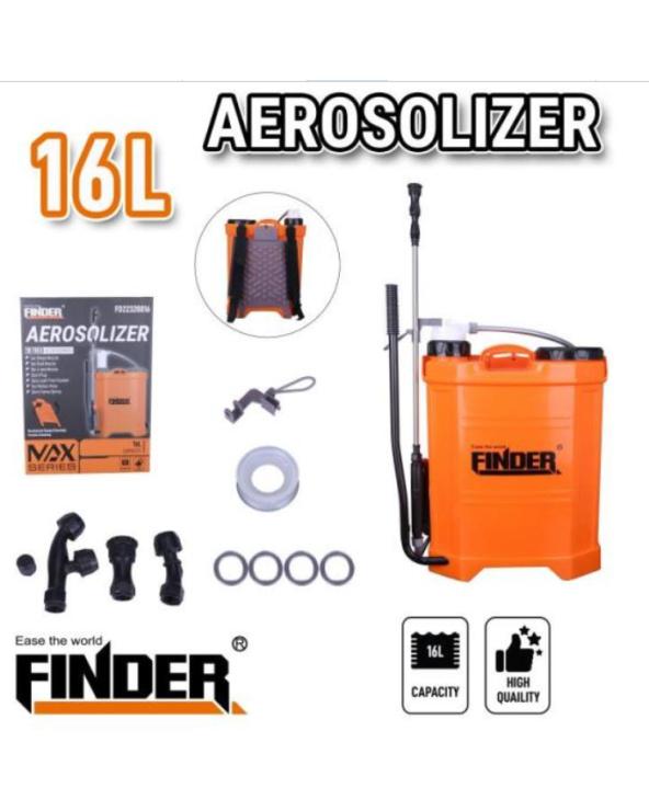 Ψεκαστήρας προπιέσεως πλάτης 16 λίτρων - 16L - Finder