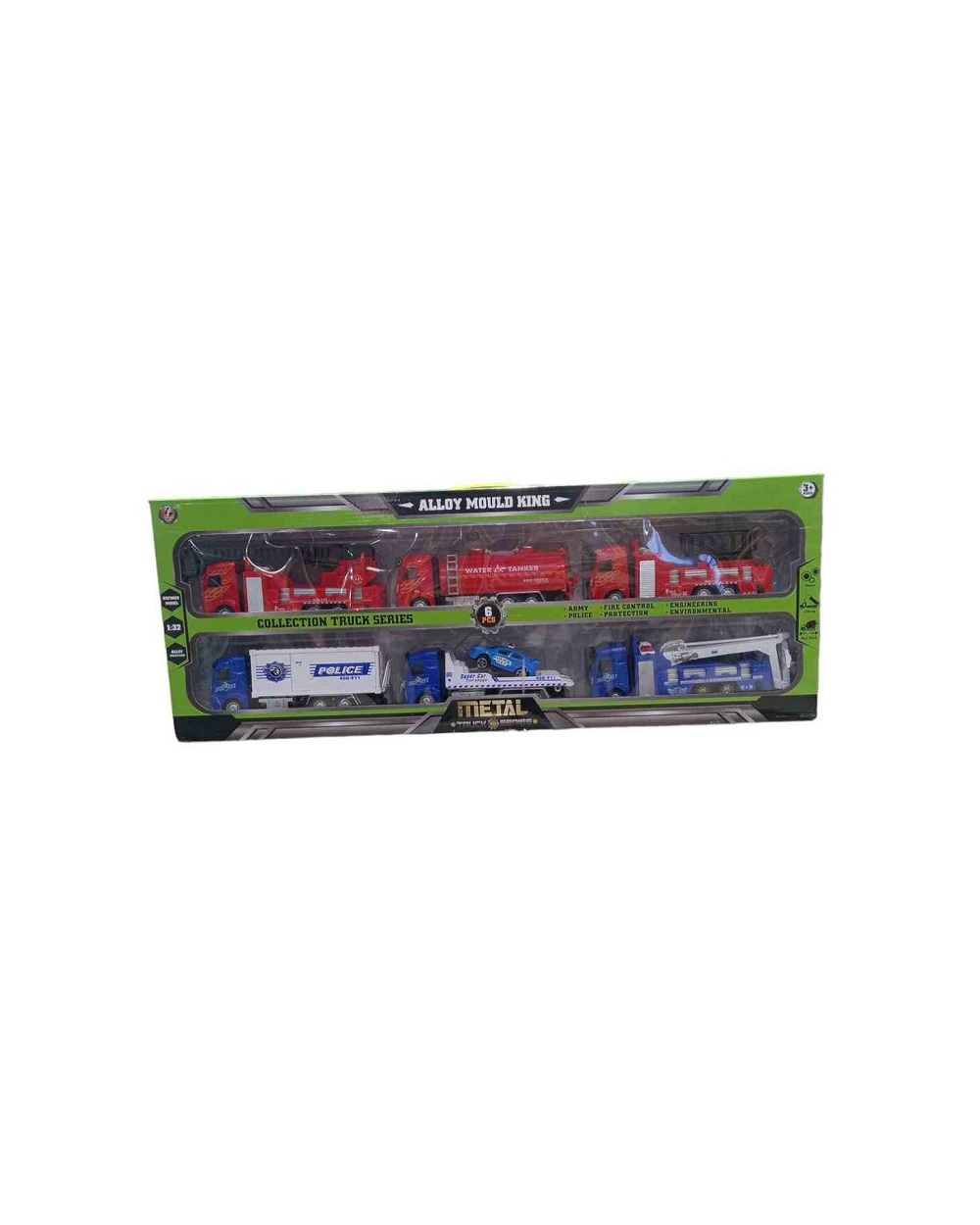 Σετ οχημάτων Πυροσβεστικής &amp;amp; Αστυνομίας - 6pcs