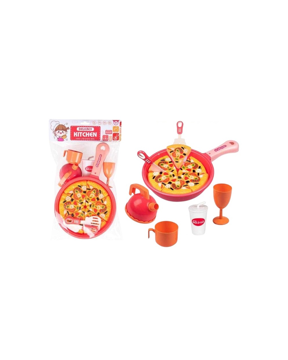 Σετ κοπής τροφίμων με αξεσουάρ - Pizza - 1056