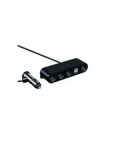 Πολύπριζο φόρτισης αναπτήρα αυτοκινήτου με 4 παροχές - 2 Θύρες USB - D09