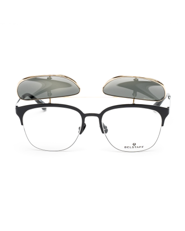 VIEW + CLIP-ON BELSTAFF WOMEN HATCHERNEGROD (Lens/Bridge/Temple) 55/18/140 mm)