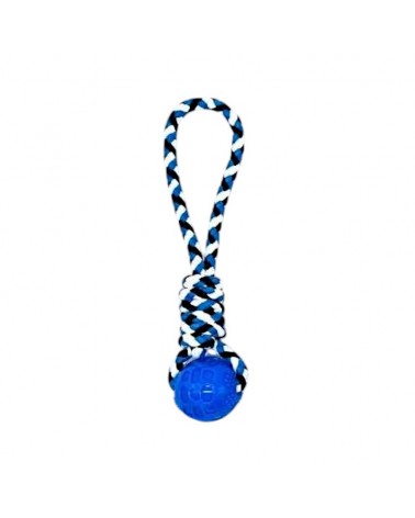 Υφασμάτινο παιχνίδι σκύλου σχοινί με μπάλα TPR - 33cm - 12pcs