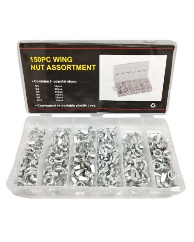 Σετ παξιμάδια πεταλούδα - 150pcs - 678177