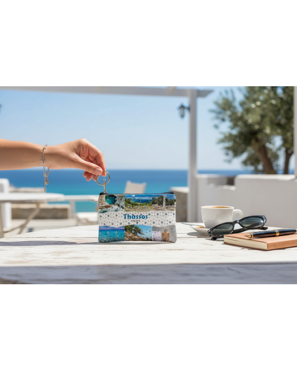 Πορτοφόλι Souvenir μπρελόκ - Σετ 10pcs - PVC - Thassos - 11*7cm