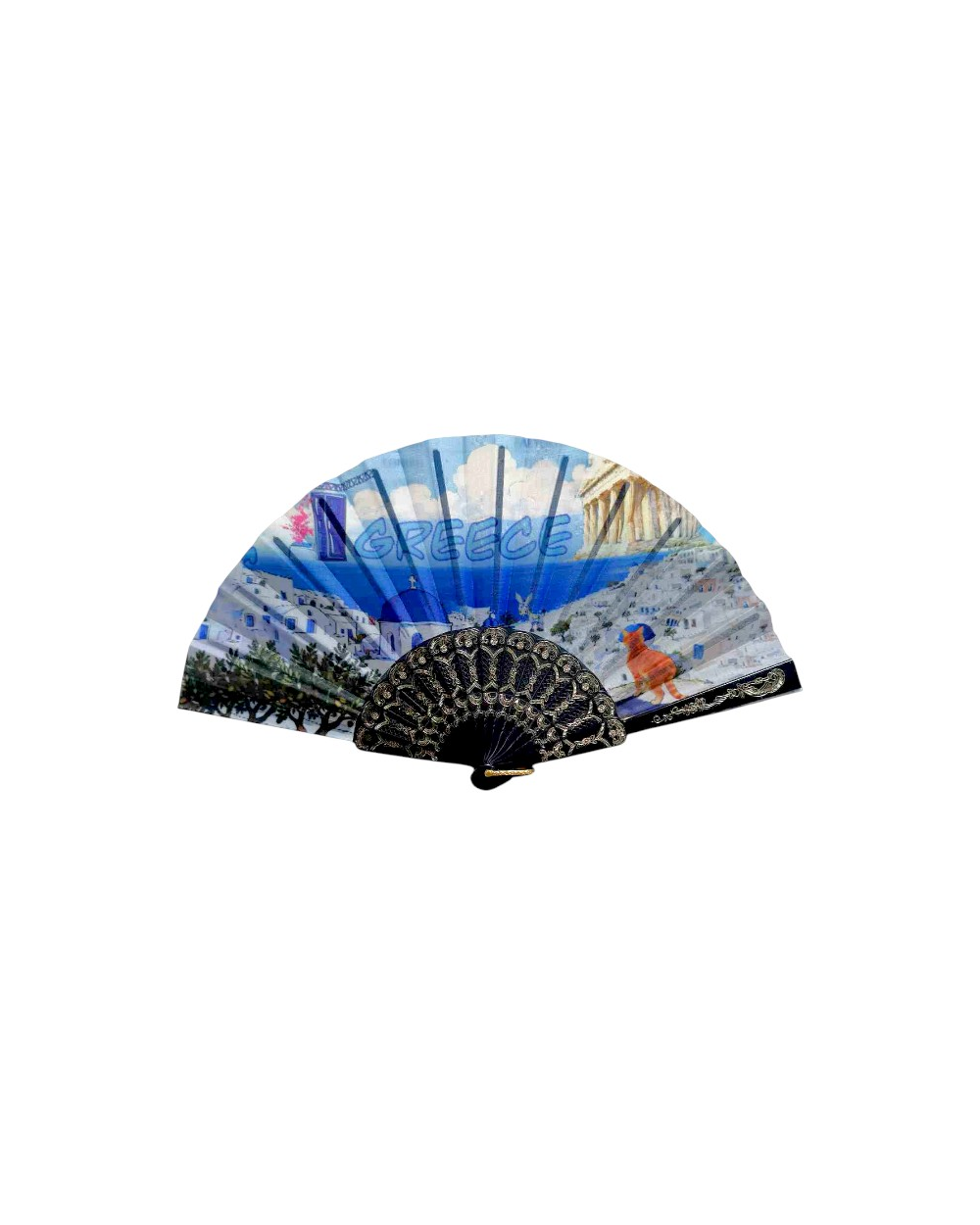 Βεντάλια χειρός Souvenir - Σετ 12 τεμάχια - Greece