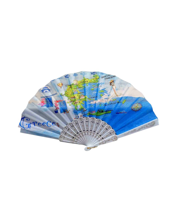 Βεντάλια χειρός Souvenir - Σετ 12 τεμάχια - Greece