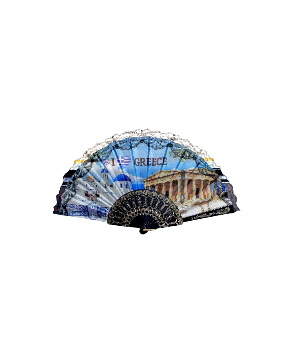 Βεντάλια χειρός Souvenir - Σετ 12 τεμάχια - Greece