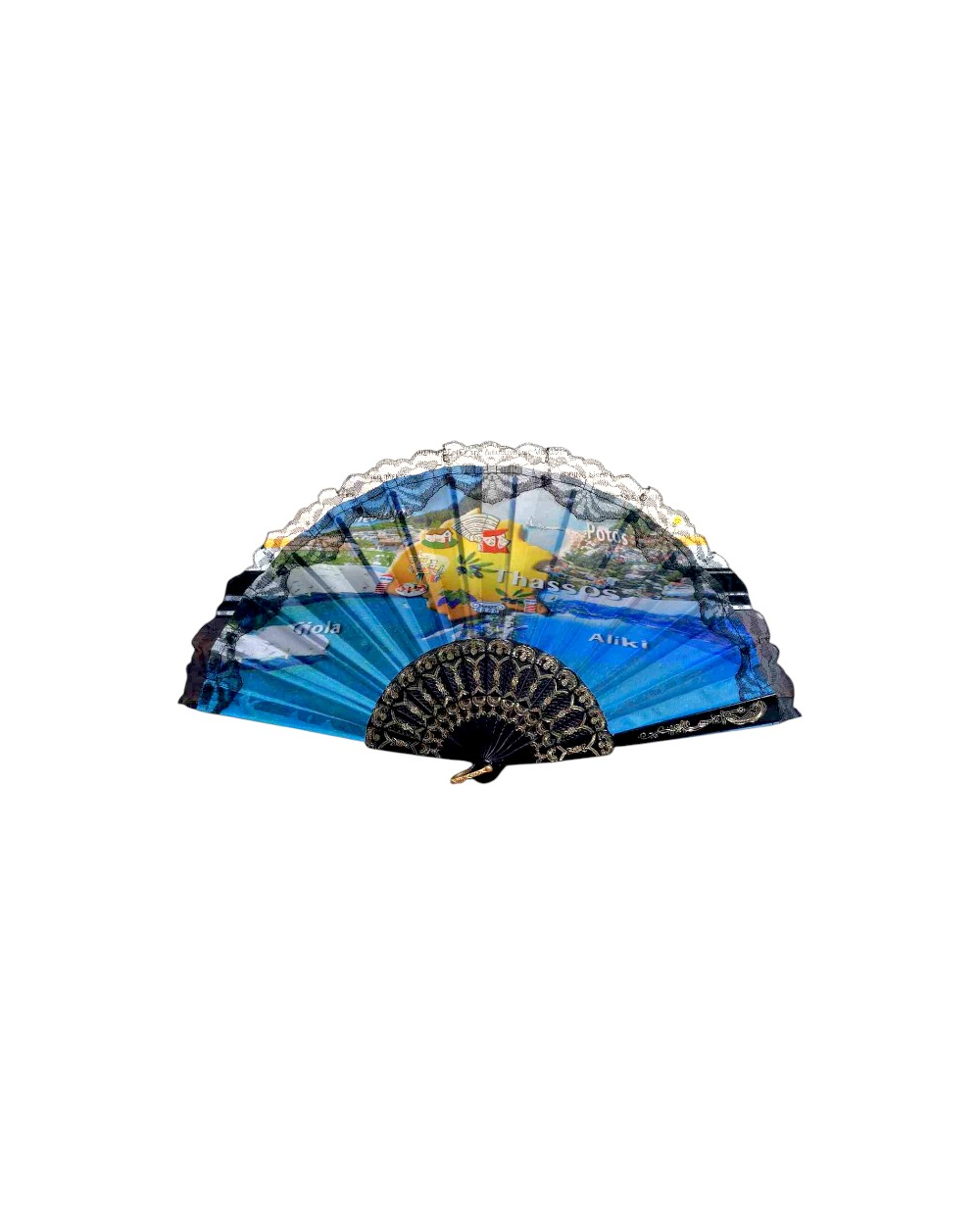 Βεντάλια χειρός Souvenir - Σετ 12 τεμάχια - Thassos