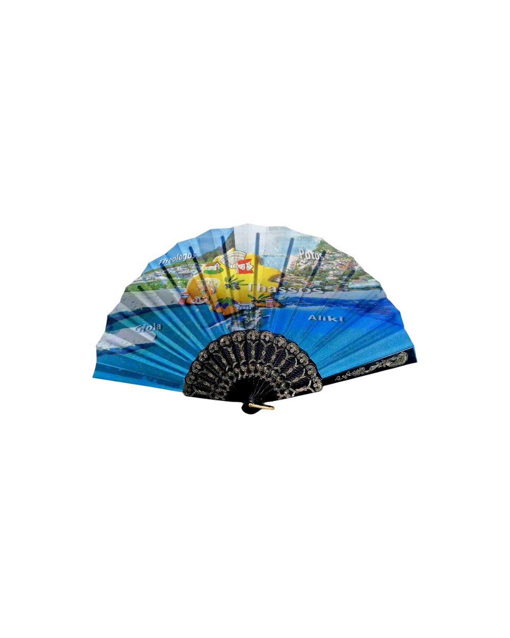 Βεντάλια χειρός Souvenir - Σετ 12 τεμάχια - Thassos