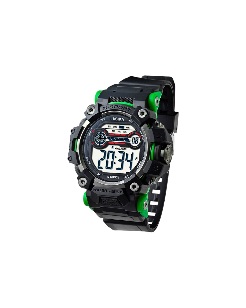 Ψηφιακό ρολόι χειρός - WH9051 - Lasika - 115155 - Black/Green