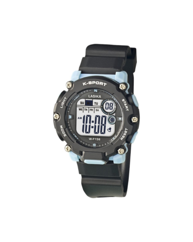 Ψηφιακό ρολόι χειρός - WF156 - Lasika - 115143 - Black/Light Blue