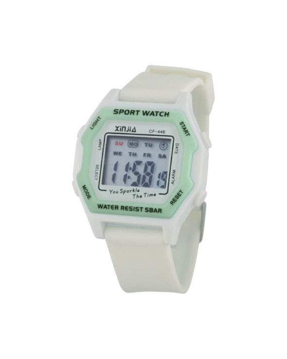 Ψηφιακό ρολόι χειρός - CF446 - 115163 - White/Green
