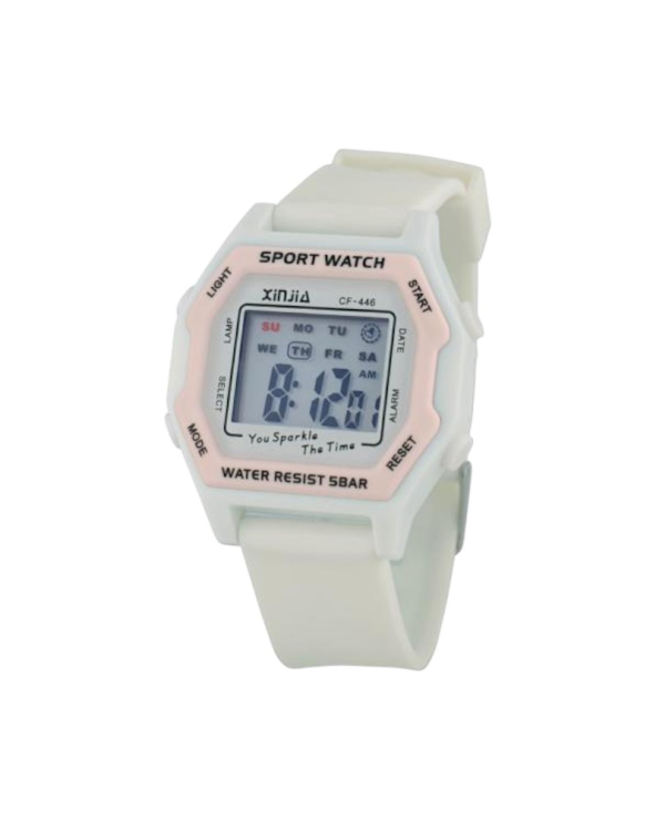 Ψηφιακό ρολόι χειρός - CF446 - 115163 - White/Pink