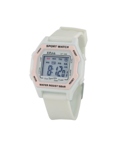 Ψηφιακό ρολόι χειρός - CF446 - 115163 - White/Pink