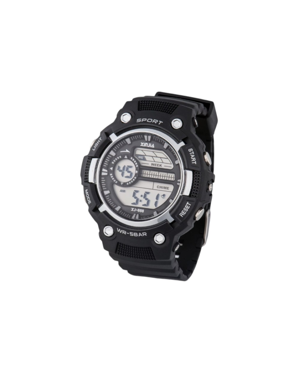 Ψηφιακό ρολόι χειρός - XJ-888 - 115165 - Black/Silver