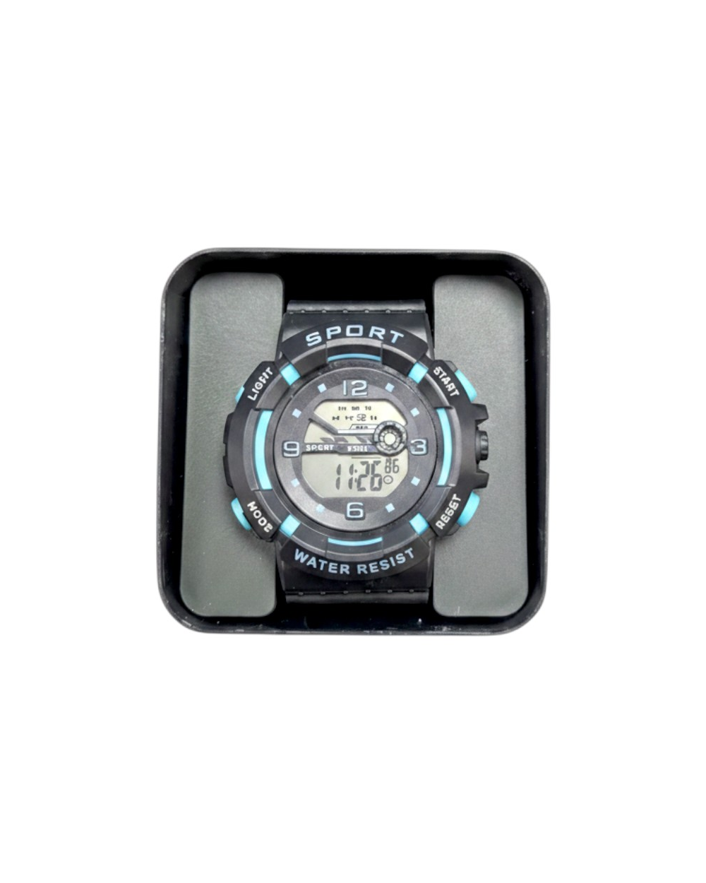 Ψηφιακό ρολόι χειρός - 6859 - 115185 - Black/Light Blue