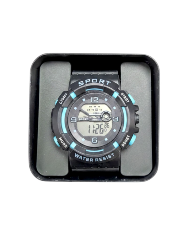 Ψηφιακό ρολόι χειρός - 6859 - 115185 - Black/Light Blue