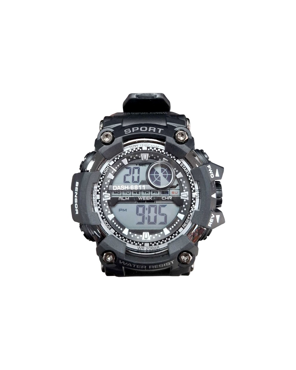 Ψηφιακό ρολόι χειρός - D6881 - Dash - 115178 - Black/Silver