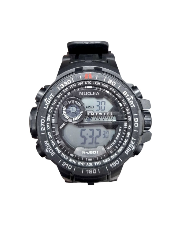 Ψηφιακό ρολόι χειρός - NJ801 - Nuojia - 115180 - Black/Black
