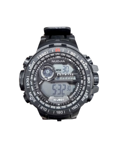 Ψηφιακό ρολόι χειρός - NJ801 - Nuojia - 115180 - Black/Black