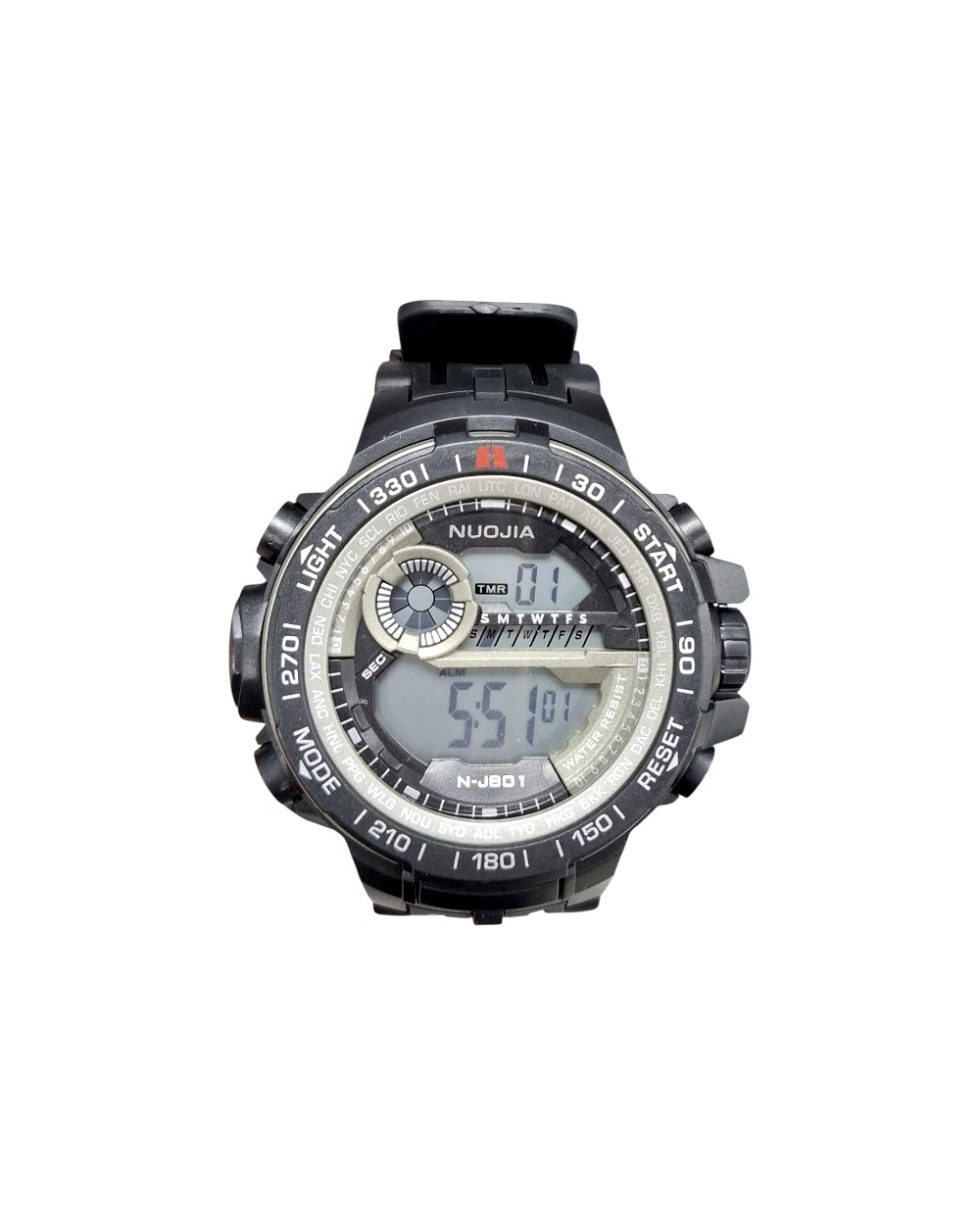 Ψηφιακό ρολόι χειρός - NJ801 - Nuojia - 115180 - Black/Beige
