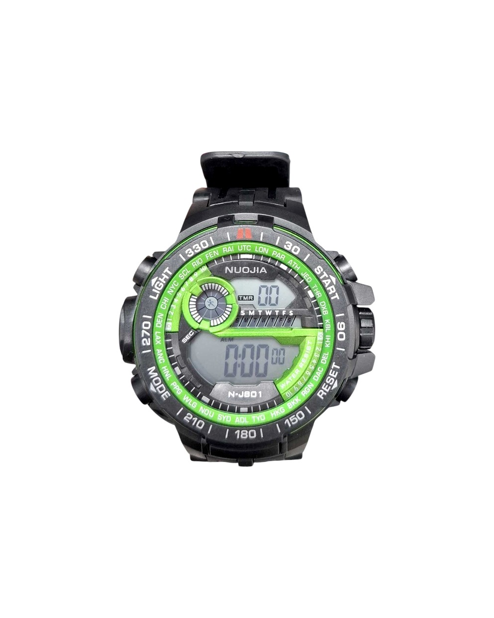 Ψηφιακό ρολόι χειρός - NJ801 - Nuojia - 115180 - Black/Green