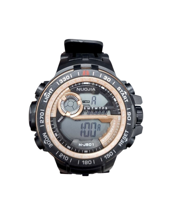 Ψηφιακό ρολόι χειρός - NJ801 - Nuojia - 115180 - Black/Gold